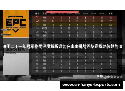 法甲二十一年冠军格局深度解析谁能在未来挑战巴黎霸权地位趋势演 法甲二十一年冠军格局深度解析谁能在未来挑战巴黎霸权地位趋势演